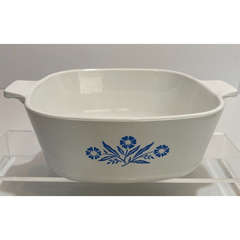 CorningWare Cornflower Pattern 1 Qt Casserole Dish No Lid